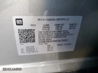 2024 Chevrolet Traverse FWD LS with VIN 1GNEREKS9RJ177071, listed as a Copart auction lot 48261405 with 11,754 mi miles and Salvage Title. Bid and sale history available at carsss.com. Image 14.
