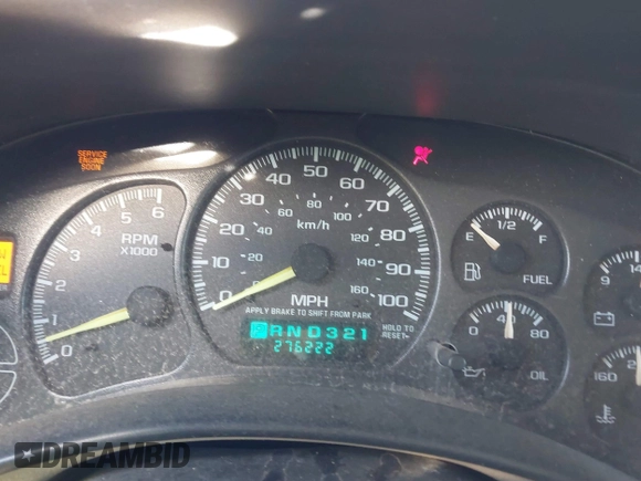 2001 GMC Yukon SLT with VIN 1GKEK13T71J173316, listed as a IAAI auction lot 41362648 with 276,222 mi miles. Bid and sale history available at carsss.com. Image 7.