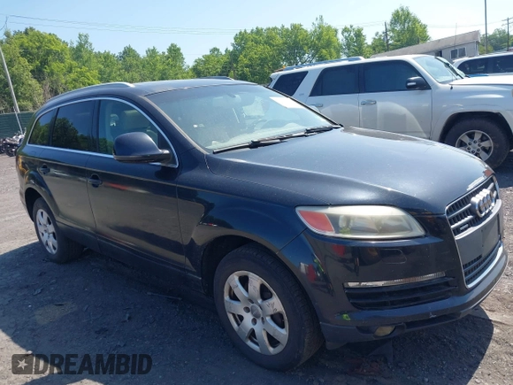 2007 Audi Q7 Premium with VIN WA1BY74L57D089303, listed as a IAAI auction lot 42589432 with 177,000 mi miles and . Bid and sale history available at DreamBid. Image 1.