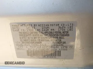 2024 Nissan Versa S z VIN 3N1CN8DV5RL848834, wystawiony jako IAAI lot #42091656 z przebiegiem 7 213 mil mil oraz . Historia ofert i sprzedaży dostępna na DreamBid. Obrazek 9.