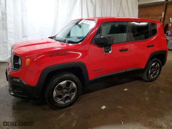2015 Jeep Renegade Sport with VIN ZACCJBAH0FPB61440, listed as a Copart auction lot 56646144 with 115,687 mi miles. Bid and sale history available at carsss.com. Image 1.