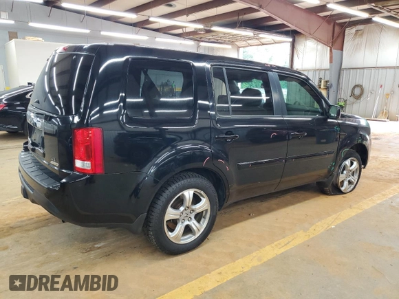 2014 Honda Pilot EX-L with VIN 5FNYF4H75EB011062, listed as a Copart auction lot 57830935 with 128,847 mi miles and Salvage title. Bid and sale history available at DreamBid. Image 3.