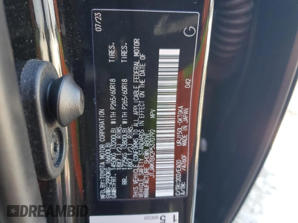 2023 Lexus GX with VIN JTJAM7BX2P5370792, listed as a Copart auction lot 88740935 with 10,725 mi miles and Salvage Title. Bid and sale history available at carsss.com. Image 13.