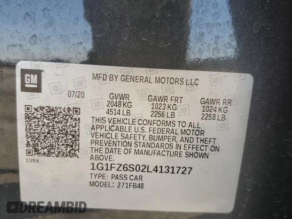 2020 Chevrolet Bolt EV Premier z VIN 1G1FZ6S02L4131727, wystawiony jako Copart lot #52995245 z przebiegiem 32 397 mil mil oraz Szkody całkowita. Historia ofert i sprzedaży dostępna na DreamBid. Obrazek 14.