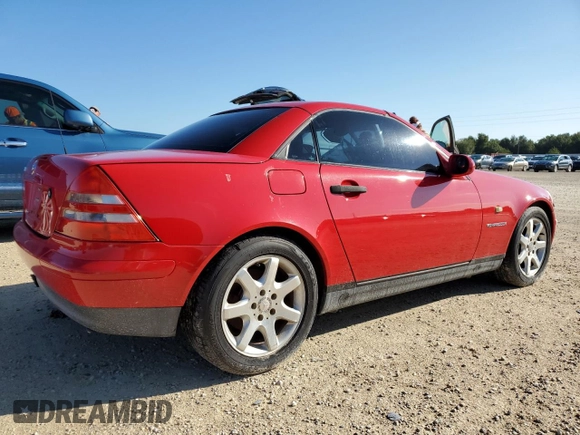 2000 Mercedes-Benz SLK-Class Kompressor with VIN WDBKK47F2YF161123, listed as a Copart auction lot 74316614 with 95,071 mi miles and Salvage Title. Bid and sale history available at carsss.com. Image 3.