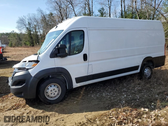 2023 Ram ProMaster Cargo with VIN 3C6MRVJG0PE514388, listed as a Copart auction lot 50252345 with Not Provided miles and Salvage Title. Bid and sale history available at DreamBid. Image 1.
