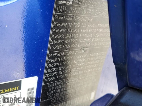 2018 Jaguar F-Pace с VIN SADCL2FN3JA260377, выставлен на аукционе Copart как лот 46906695 с пробегом 65 339 миль миль и Чистый • Clean title. История ставок и продаж доступна на DreamBid. Изображение 13.