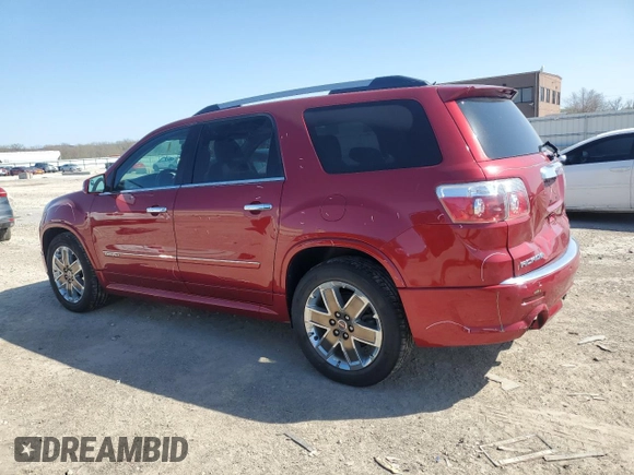 2012 GMC Acadia Denali with VIN 1GKKVTED5CJ191442, listed as a Copart auction lot 52153505 with 136,854 mi miles and Salvage title. Bid and sale history available at DreamBid. Image 2.