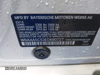 2014 BMW 5 Series 535d z VIN WBAXA5C53ED690727, wystawiony jako IAAI lot #42344800 z przebiegiem 128 153 mil mil oraz . Historia ofert i sprzedaży dostępna na DreamBid. Obrazek 9.