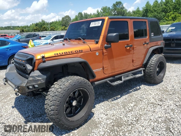 2011 Jeep Wrangler Unlimited Rubicon with VIN 1J4HA6H12BL584493, listed as a Copart auction lot 61765735 with 151,175 mi miles and Salvage title. Bid and sale history available at DreamBid. Image 1.