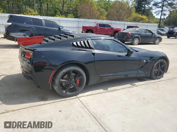 2014 Chevrolet Corvette 3LT with VIN 1G1YE2D72E5100689, listed as a Copart auction lot 50596915 with 83,073 mi miles and Salvage title. Bid and sale history available at DreamBid. Image 3.