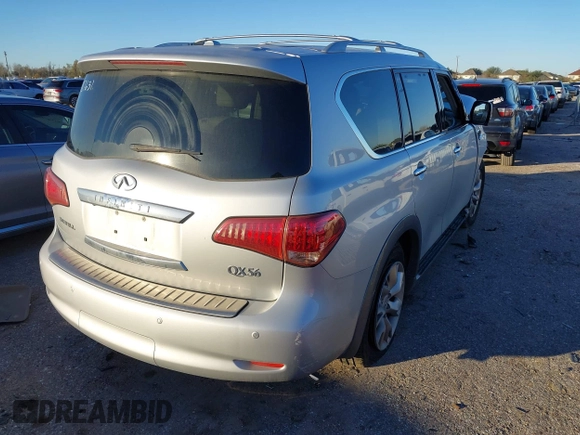 2013 Infiniti QX56 with VIN JN8AZ2NE8D9061533, listed as a IAAI auction lot 41260093 with 135,003 mi miles and . Bid and sale history available at DreamBid. Image 4.