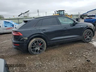 2019 Audi Q8 Prestige z VIN WA1FVAF1XKD033658, wystawiony jako Copart lot #56210205 z przebiegiem 43 587 mil mil oraz Szkody całkowita. Historia ofert i sprzedaży dostępna na DreamBid. Obrazek 3.