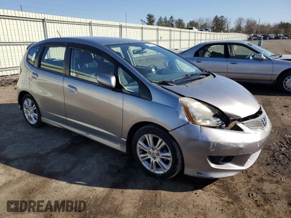 2009 Honda Fit Sport w/Navi with VIN JHMGE88639S020590, listed as a Copart auction lot 48403795 with 0 mi miles and Salvage Title. Bid and sale history available at carsss.com. Image 4.