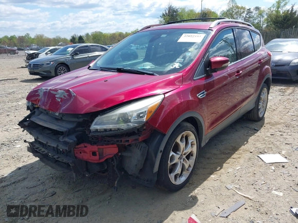 2013 Ford Escape Titanium with VIN 1FMCU0J94DUD49297, listed as a IAAI auction lot 42052161 with 95,420 mi miles. Bid and sale history available at carsss.com. Image 2.
