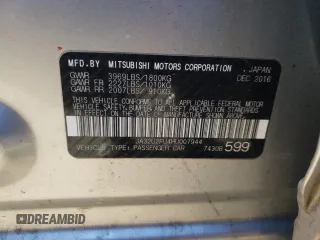 2017 Mitsubishi Lancer ES with VIN JA32U2FU4HU007944, listed as a Copart auction lot 80720234 with 125,105 mi miles and Salvage Title. Bid and sale history available at DreamBid. Image 14.