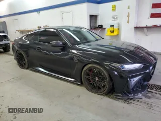 2023 BMW M4 Competition xDrive with VIN WBS43AZ09PCM46747, listed as a Copart auction lot 42452635 with 20,039 mi miles and Salvage Title. Bid and sale history available at carsss.com. Image 4.