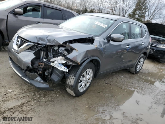 2015 Nissan Rogue S with VIN KNMAT2MV3FP569342, listed as a Copart auction lot 45755775 with 0 mi miles and Clean Title. Bid and sale history available at carsss.com. Image 1.