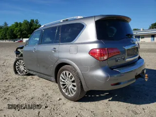 2017 Infiniti QX80 with VIN JN8AZ2NC3H9432070, listed as a Copart auction lot 60469744 with 52,173 mi miles and Salvage Title. Bid and sale history available at carsss.com. Image 2.
