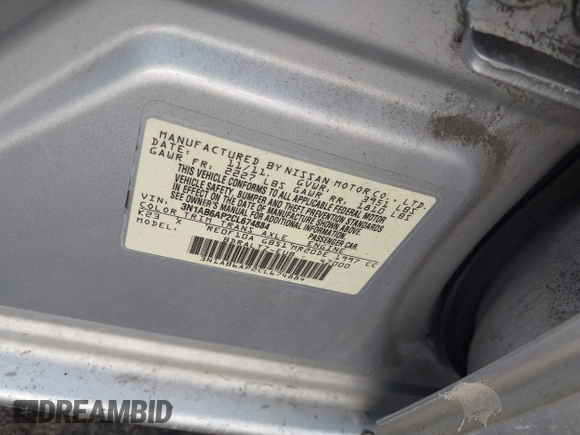 2012 Nissan Sentra S with VIN 3N1AB6AP2CL674884, listed as a IAAI auction lot 42175436 with Not provided miles and . Bid and sale history available at DreamBid. Image 9.
