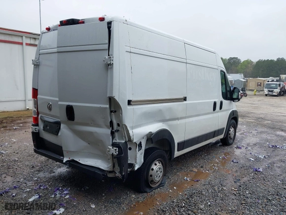 2023 Ram ProMaster Cargo Van with VIN 3C6LRVBG1PE547927, listed as a IAAI auction lot 41900633 with 25,030 mi miles. Bid and sale history available at carsss.com. Image 4.