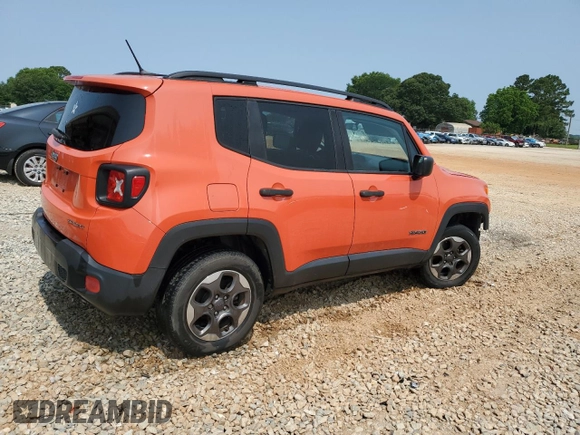 2017 Jeep Renegade Sport with VIN ZACCJBAB6HPF18061, listed as a Copart auction lot 59039595 with 95,431 mi miles and Salvage title. Bid and sale history available at DreamBid. Image 3.