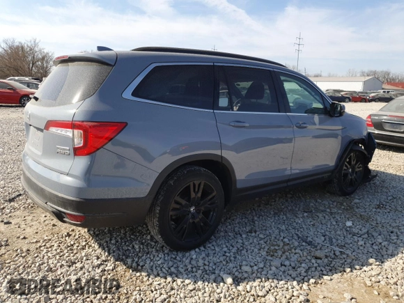 2022 Honda Pilot Special Edition with VIN 5FNYF6H26NB057242, listed as a Copart auction lot 48786425 with 34,740 mi miles and Salvage Title. Bid and sale history available at carsss.com. Image 3.