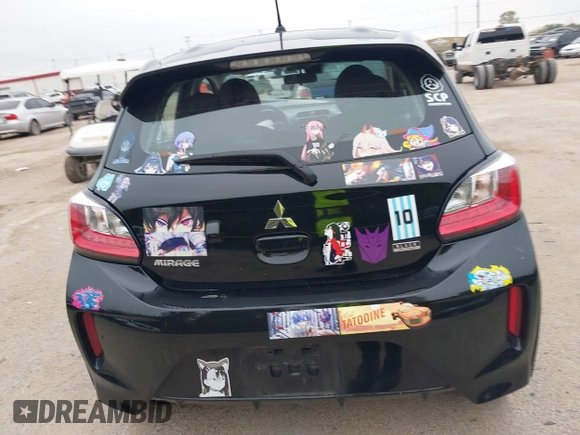 2023 Mitsubishi Mirage Black Edition with VIN ML32AWHJXPH006389, listed as a IAAI auction lot 40732836 with 5,971 mi miles and . Bid and sale history available at DreamBid. Image 16.
