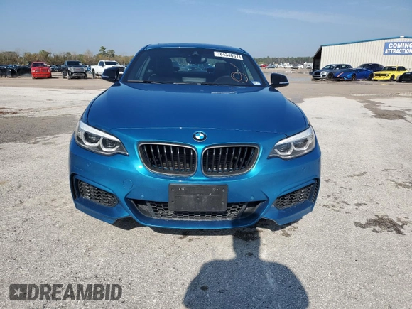 2020 BMW 2 Series M240i with VIN WBA2J5C07L7F24188, listed as a Copart auction lot 84346574 with 34,082 mi miles and Salvage Title. Bid and sale history available at carsss.com. Image 5.