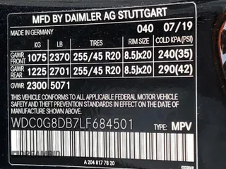 2020 Mercedes-Benz GLC with VIN WDC0G8DB7LF684501, listed as a Copart auction lot 68821512 with 0 mi miles. Bid and sale history available at carsss.com. Image 14.