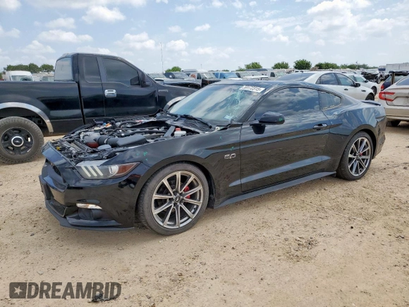 2017 Ford Mustang GT with VIN 1FA6P8CF7H5265510, listed as a Copart auction lot 59172315 with Not provided miles and Salvage title. Bid and sale history available at DreamBid. Image 1.