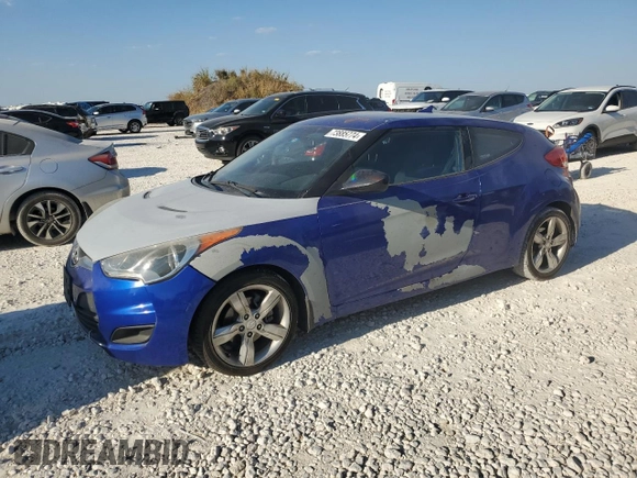 2012 Hyundai Veloster w/Red Int with VIN KMHTC6AD9CU030616, listed as a Copart auction lot 73885774 with 133,935 mi miles and Clean title. Bid and sale history available at DreamBid. Image 1.