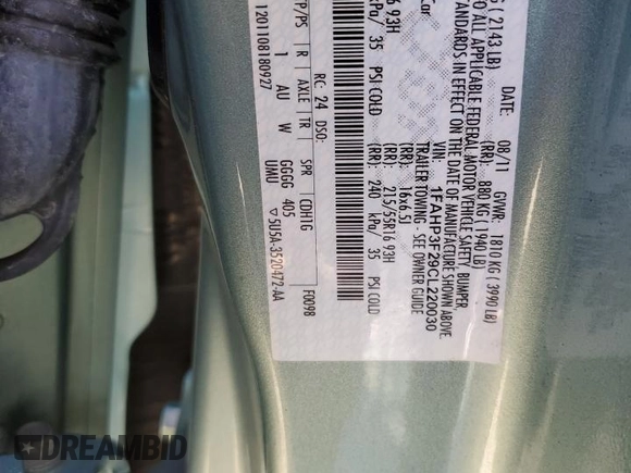 2012 Ford Focus SE z VIN 1FAHP3F29CL220030, wystawiony jako Copart lot #44858885 z przebiegiem 67 436 mil mil oraz Czysty tytuł • Clean title. Historia ofert i sprzedaży dostępna na DreamBid. Obrazek 12.