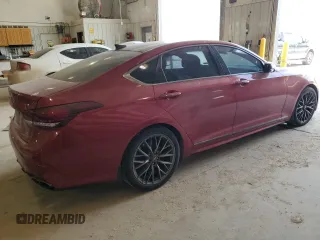 2018 Genesis G80 Sport with VIN KMHGN4JB3JU280347, listed as a Copart auction lot 57339575 with 71,023 mi miles and Salvage title. Bid and sale history available at DreamBid. Image 3.