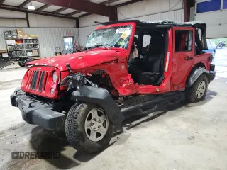 2018 Jeep Wrangler JK Unlimited Sport S with VIN 1C4BJWDG7JL849283, listed as a Copart auction lot 73108554 with 65,382 mi miles and Salvage Title. Bid and sale history available at carsss.com. Image 1.