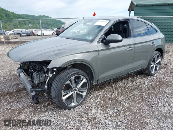 2023 Audi Q5 Sportback S line Prestige with VIN WA16AAFY1P2013875, listed as a IAAI auction lot 42260587 with 19,763 mi miles and . Bid and sale history available at DreamBid. Image 2.