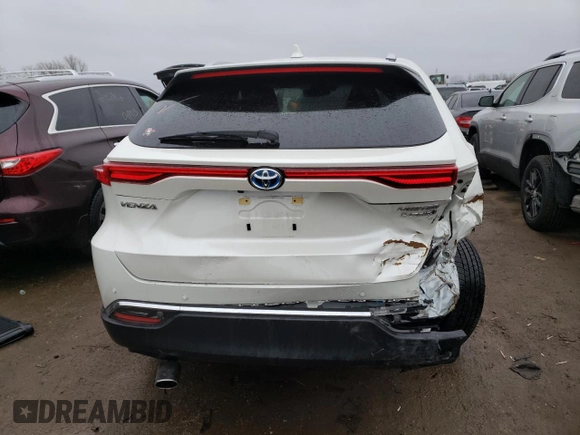 2021 Toyota Venza LE with VIN JTEAAAAH2MJ019463, listed as a Copart auction lot 36629043 with 0 mi miles. Bid and sale history available at carsss.com. Image 6.