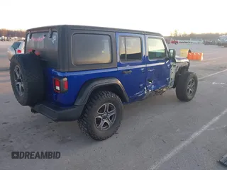 2018 Jeep Wrangler Unlimited Sport with VIN 1C4HJXDN2JW282882, listed as a IAAI auction lot 41744064 with 111,183 mi miles and . Bid and sale history available at DreamBid. Image 4.