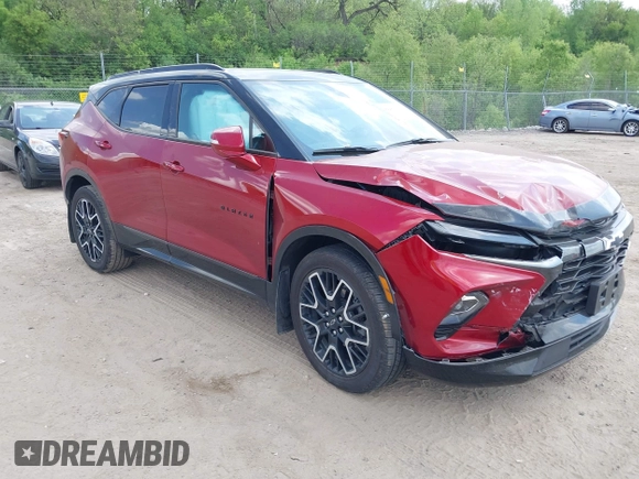2024 Chevrolet Blazer RS with VIN 3GNKBKRS1RS193064, listed as a IAAI auction lot 42240754 with 15,328 mi miles and . Bid and sale history available at DreamBid. Image 1.