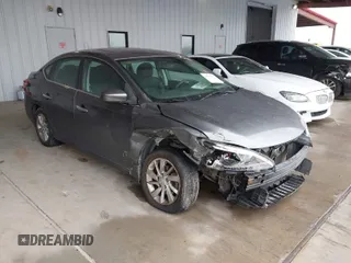 2015 Nissan Sentra S with VIN 3N1AB7APXFY266260, listed as a IAAI auction lot 41722071 with Not Provided miles. Bid and sale history available at carsss.com. Image 1.