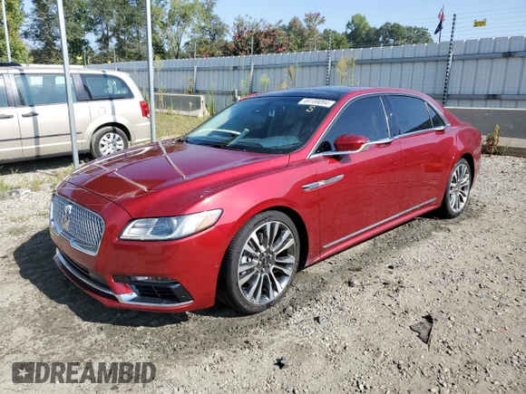 2017 Lincoln Continental Reserve with VIN 1LN6L9RP5H5608337, listed as a Copart auction lot 69189094 with 34,383 mi miles and Salvage Title. Bid and sale history available at carsss.com. Image 1.