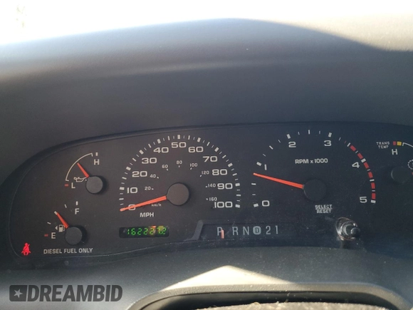 2003 Ford Super Duty F-250 XL with VIN 1FTNX21F13EA15310, listed as a Copart auction lot 43876065 with 162,227 mi miles and Salvage Title. Bid and sale history available at carsss.com. Image 9.