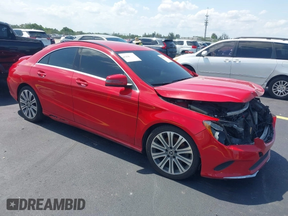 2018 Mercedes-Benz CLA 250 with VIN WDDSJ4EB3JN628023, listed as a IAAI auction lot 42384813 with 110,657 mi miles and . Bid and sale history available at DreamBid. Image 1.