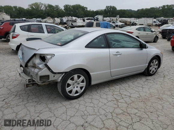 2006 Honda Civic Cpe LX with VIN 2HGFG12646H535321, listed as a Copart auction lot 68006924 with 119,076 mi miles and Salvage Title. Bid and sale history available at carsss.com. Image 3.