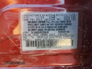 2024 Nissan Sentra SV with VIN 3N1AB8CV2RY258143, listed as a Copart auction lot 43772765 with 27,802 mi miles and Salvage Title. Bid and sale history available at carsss.com. Image 14.