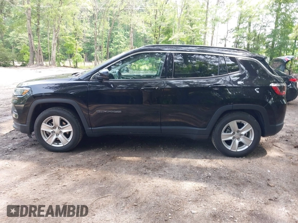 2022 Jeep Compass Latitude with VIN 3C4NJCBB5NT140011, listed as a IAAI auction lot 42487785 with 52,374 mi miles and . Bid and sale history available at DreamBid. Image 14.