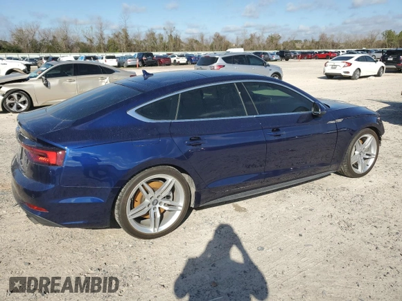 2019 Audi A5 Sportback Premium Plus with VIN WAUENCF51KA096467, listed as a Copart auction lot 42970494 with 34,753 mi miles. Bid and sale history available at carsss.com. Image 3.
