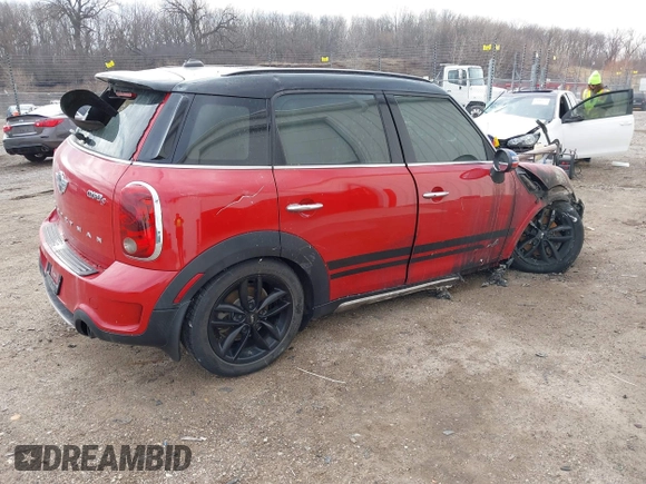 2015 MINI Cooper Countryman S with VIN WMWZC5C58FWP46721, listed as a IAAI auction lot 41889681 with 1 mi miles. Bid and sale history available at carsss.com. Image 4.