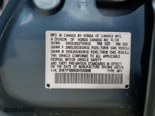 2005 Honda Pilot EX-L with RES with VIN 2HKYF18685H515886, listed as a Copart auction lot 49226655 with 244,135 mi miles and Salvage Title. Bid and sale history available at carsss.com. Image 14.