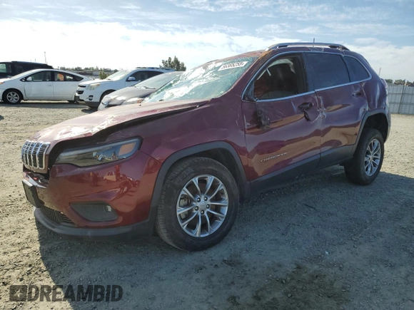 2019 Jeep Cherokee Latitude Plus with VIN 1C4PJMLN6KD174564, listed as a Copart auction lot 56365255 with 87,230 mi miles and Salvage title. Bid and sale history available at DreamBid. Image 1.